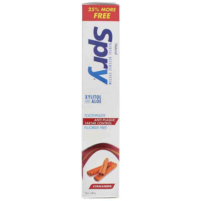Spry Xylitol Toothpaste Fluoride Free, Cinnamon, by Xlear
