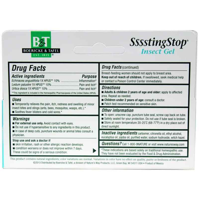 Ssssting Stop Topical Gel, by Boericke & Tafel, image #2