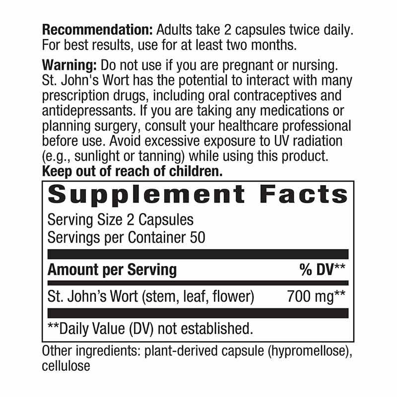 St. John's Wort, 180 Vegan Capsules, by Natures Way, image #2