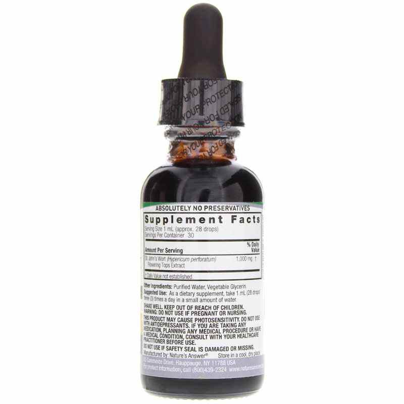 St. John's Wort Extract Alcohol-Free, by Natures Answer, image #2