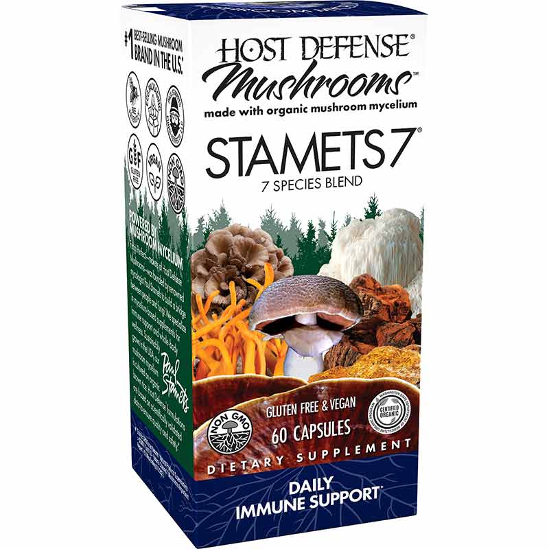 Stamets 7 Daily Immune Support, 60 Veg Capsules, by Host Defense, image #4