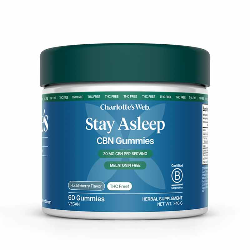 Stay Asleep Gummies 20 Mg CBN, 60 Gummies, by Charlottes Web