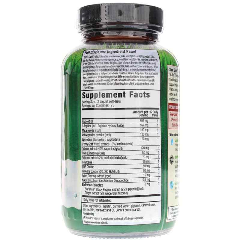 Steel-Libido for Men, 150 Liquid Softgels, by Irwin Naturals, image #2