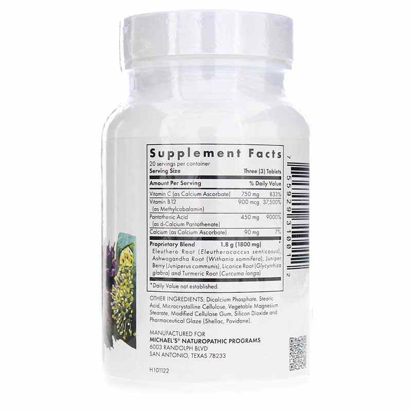 Stress Adrenal Support, 60 Veg Tablets, by Michael's Health, image #2