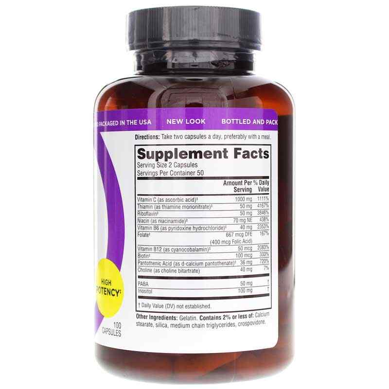 Stress B-Complex Caps, 100 Capsules, by Twinlab, image #2