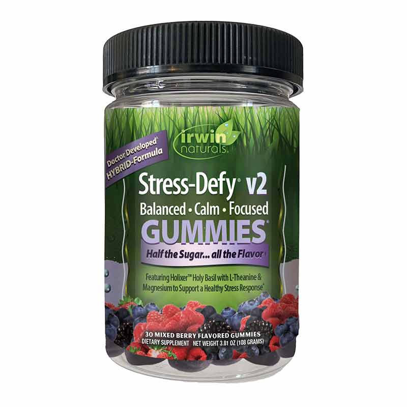 Stress-Defy Gummies, Mixed Berry, 30 Gummies, by Irwin Naturals