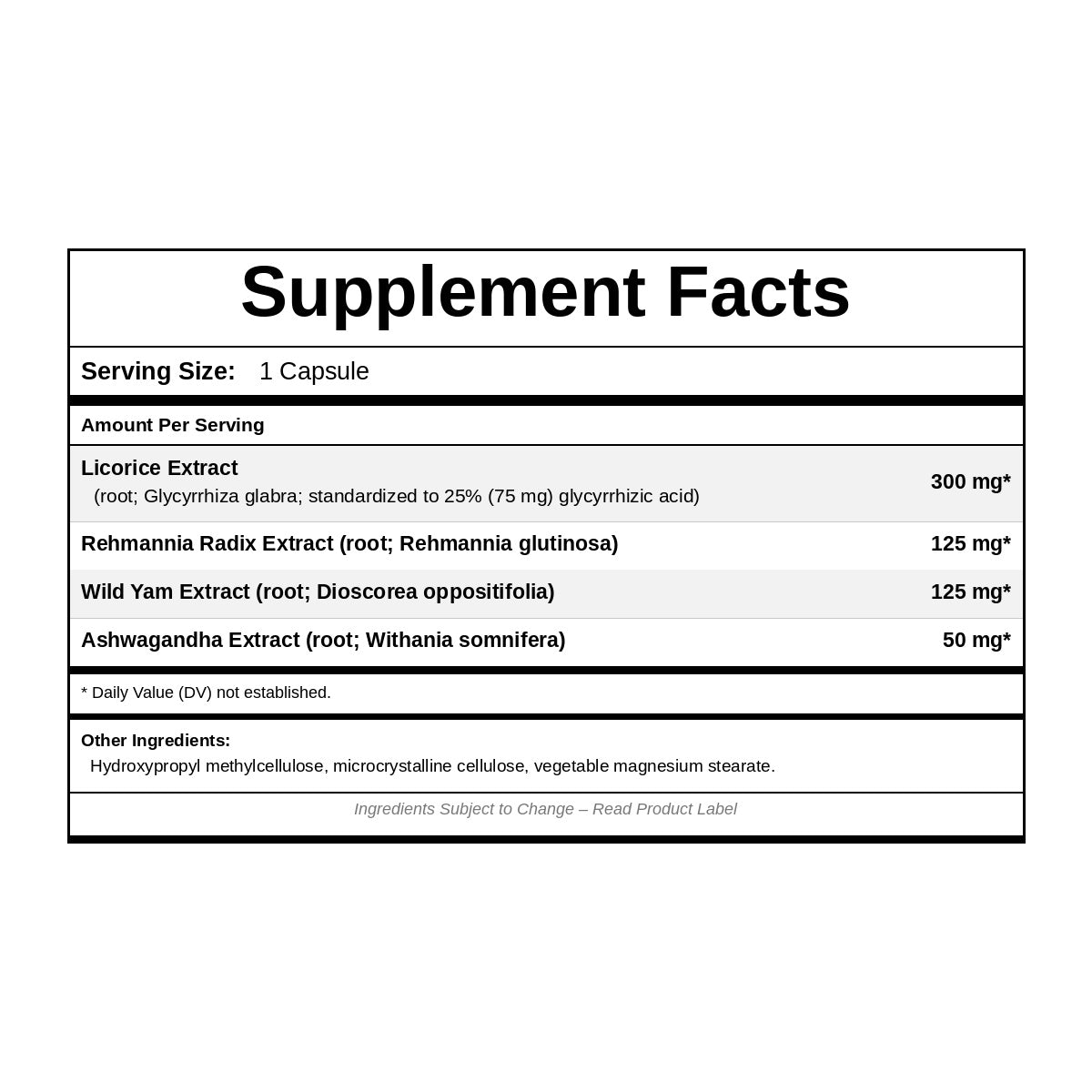Stress Essentials Licorice Complex, 60 Capsules, by NutriDyn