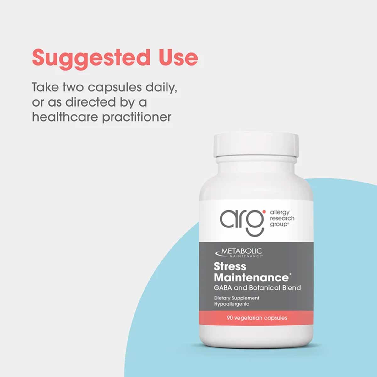 Stress Maintenance GABA and Botanical Blend, 90 Capsules, by Allergy Research Group