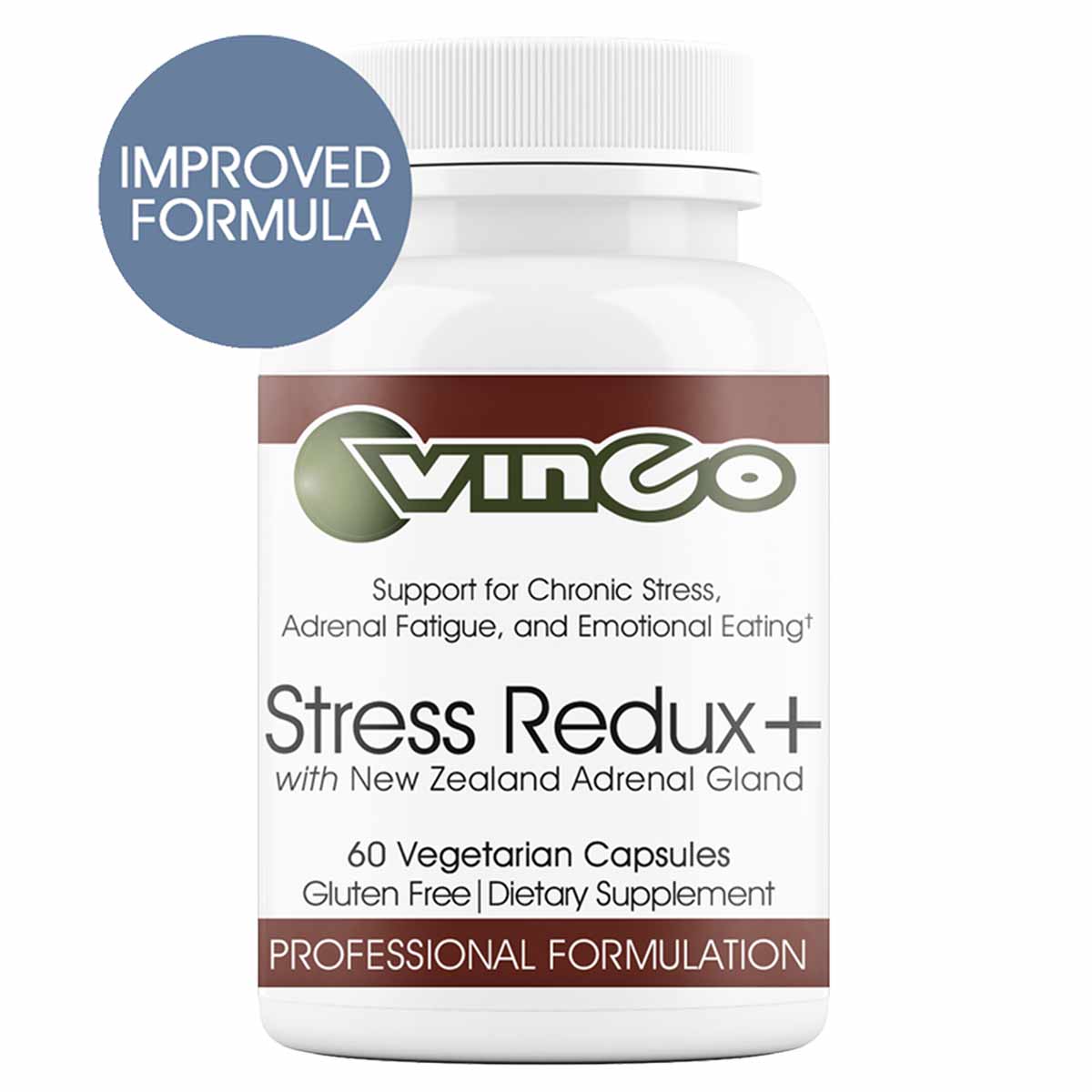 Stress Redux Plus, 60 Veg Capsules, by Vinco