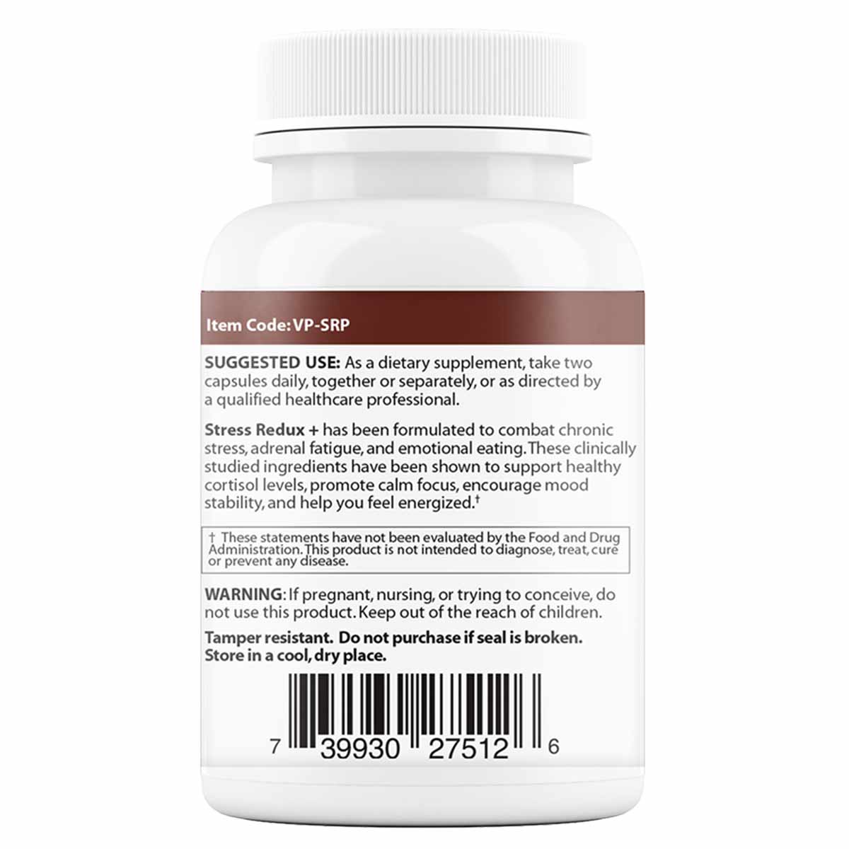 Stress Redux Plus, 60 Veg Capsules, by Vinco