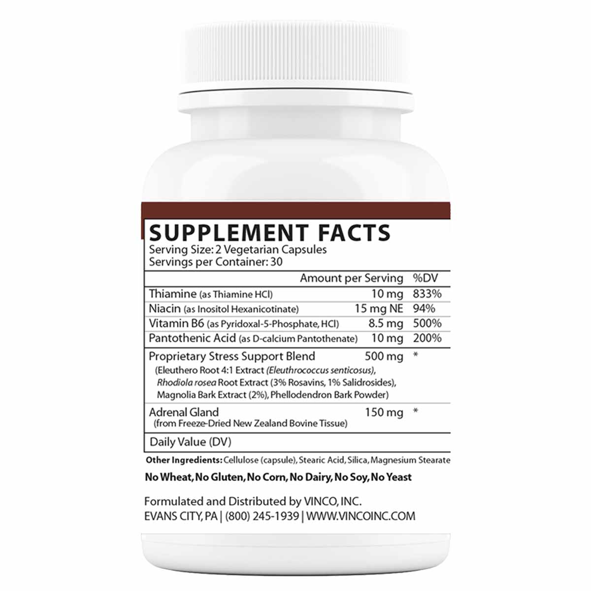 Stress Redux Plus, 60 Veg Capsules, by Vinco