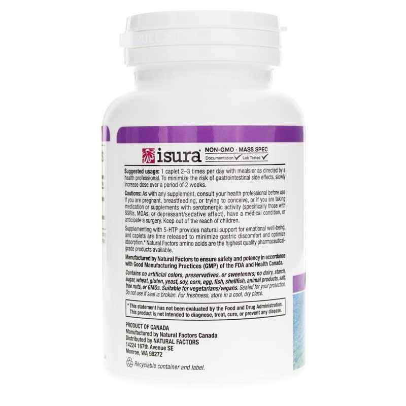 Stress-Relax 5-HTP 100 Mg, 120 Caplets, by Natural Factors, image #3