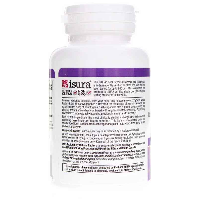 Stress-Relax Ashwagandha, 30 Veg Capsules, by Natural Factors, image #3