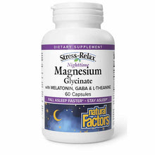 Stress-Relax Nighttime Magnesium Glycinate, 60 Capsules, by Natural Factors