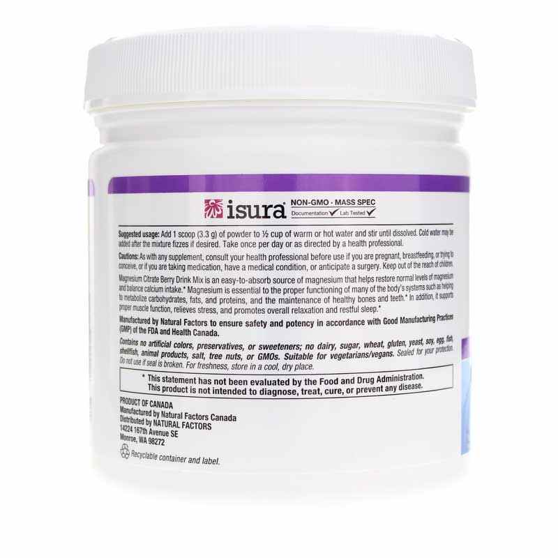 Stress-Relax Magnesium Citrate, Berry, by Natural Factors, image #3
