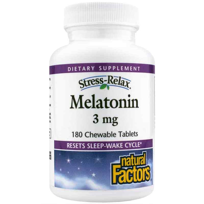 Stress-Relax Melatonin 3 Mg Chewable, by Natural Factors