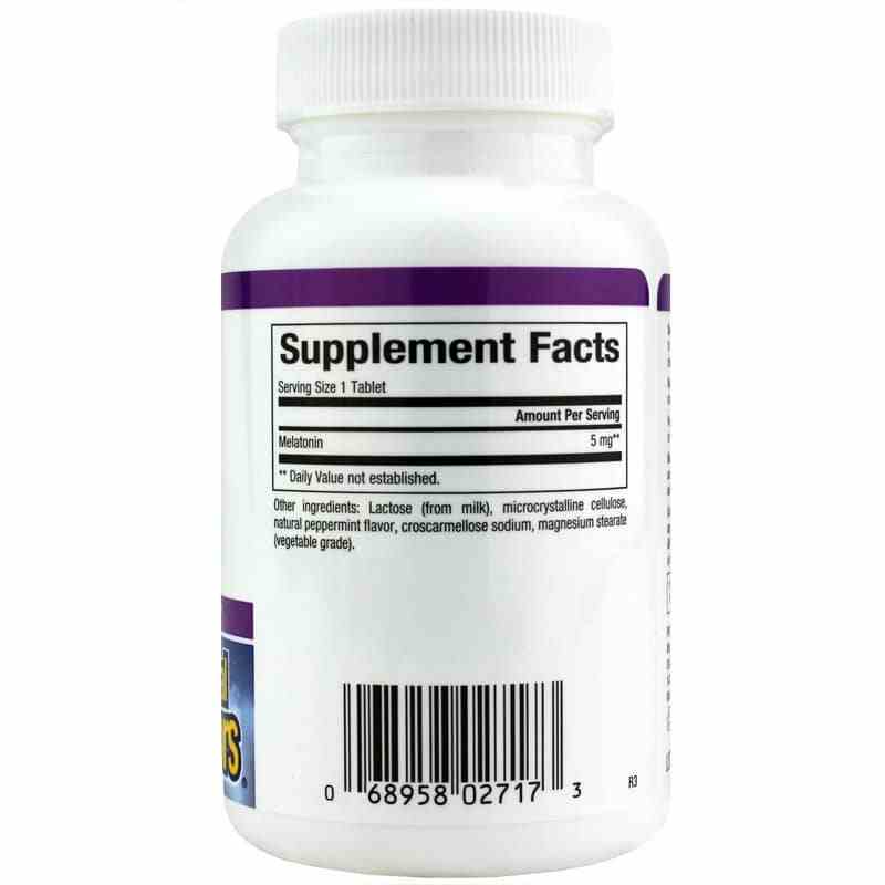 Stress-Relax Melatonin 5 Mg Chewable, 90 Chewable Tablets, by Natural Factors, image #2