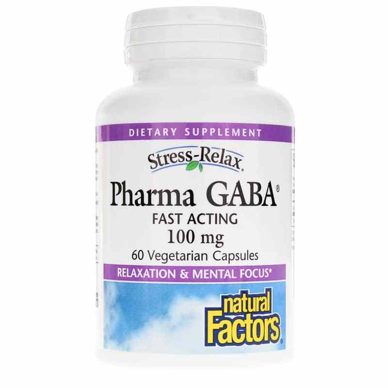Stress-Relax Pharma GABA 100 Mg Capsules, by Natural Factors