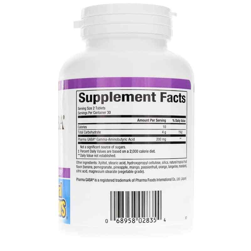 Stress-Relax Pharma GABA Chewable, 60 Chewable Tablets, by Natural Factors, image #2