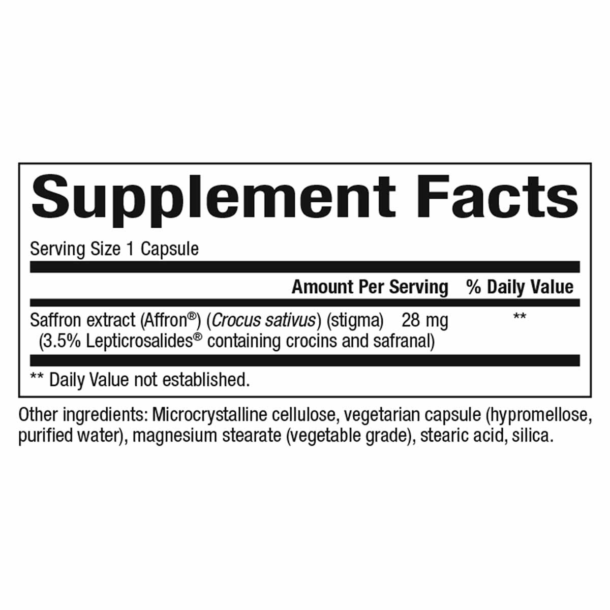 Stress-Relax Saffron Extract 60 Capsules, by Natural Factors