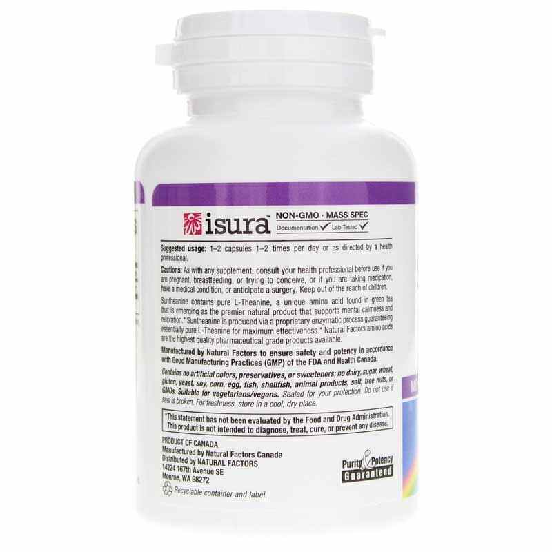 Stress-Relax Suntheanine 125 Mg, 60 Veg Capsules, by Natural Factors, image #3