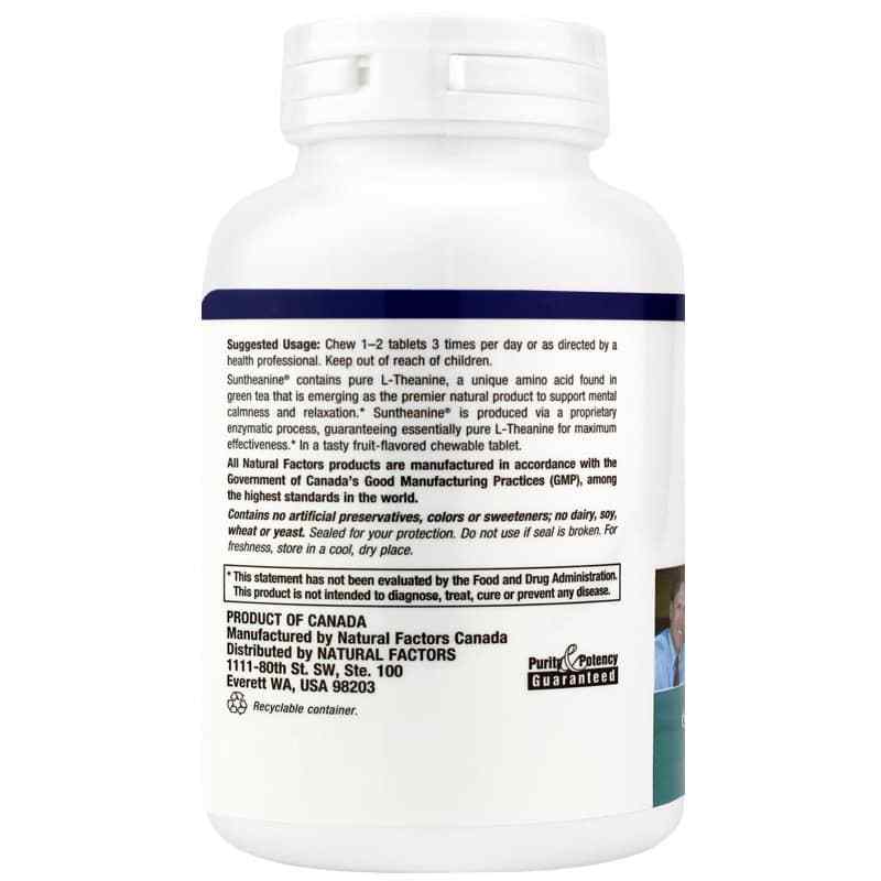 Stress-Relax Suntheanine Chewable, 60 Chewable Tablets, by Natural Factors, image #3