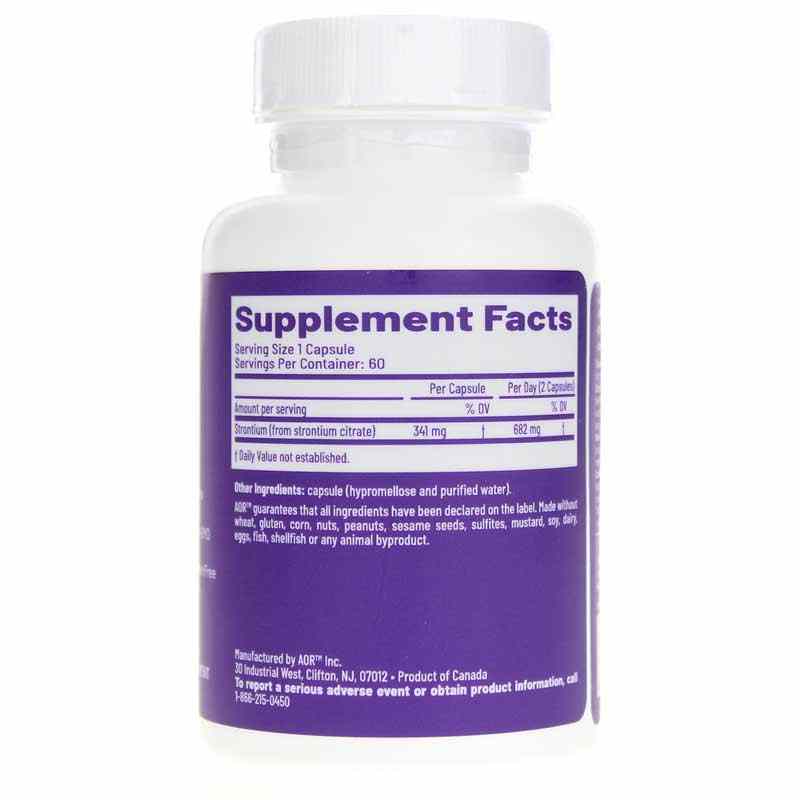 Strontium Support II, 60 Veg Capsules, by Advanced Orthomolecular Research, image #2