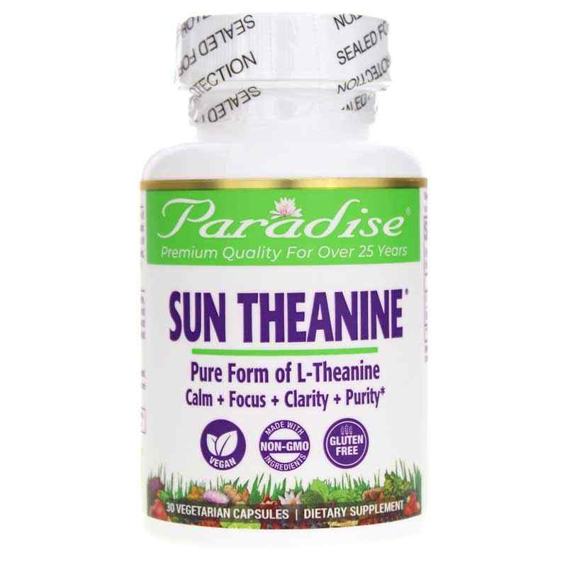 Sun Theanine, 30 Veg Capsules, by Paradise Herbs