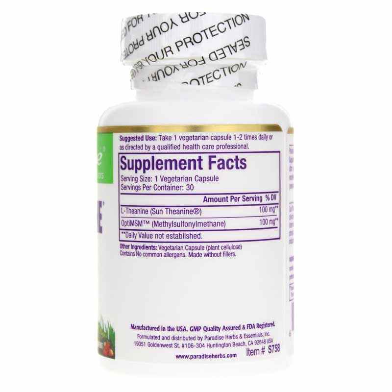 Sun Theanine, 30 Veg Capsules, by Paradise Herbs, image #2