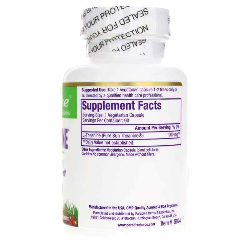Sun Theanine, 90 Veg Capsules, by Paradise Herbs, image #2