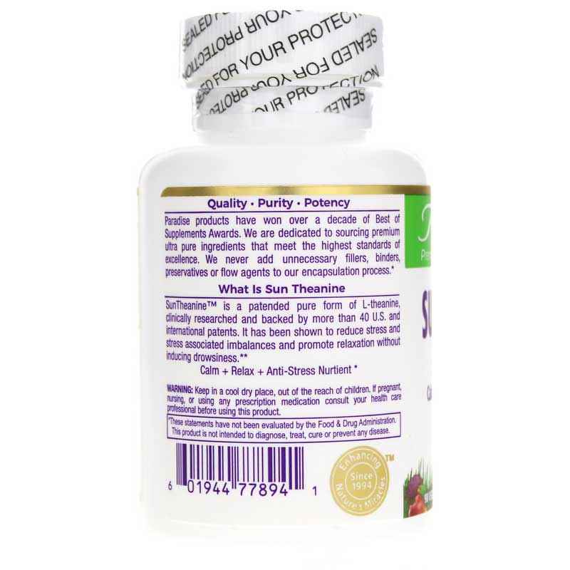 Sun Theanine, 90 Veg Capsules, by Paradise Herbs, image #3