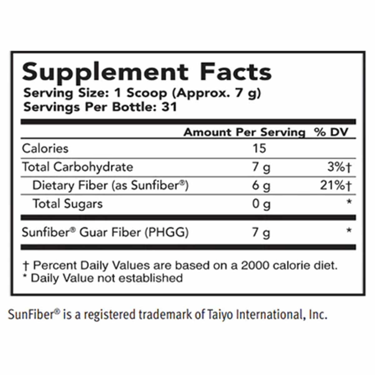 SunFiber, 31 Servings, by Tomorrows Nutrition Pro