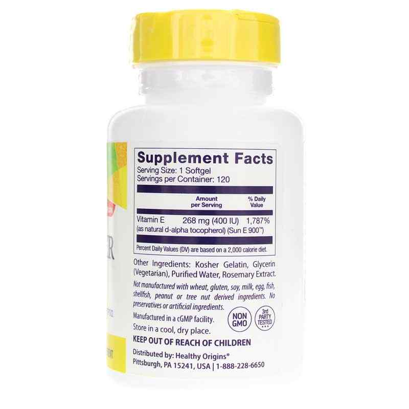 Sunflower E 400 IU, 120 Softgels, by Healthy Origins, image #2