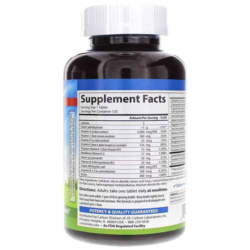 Super 1 Daily, 120 Veg Tablets, by Carlson Labs, image #2