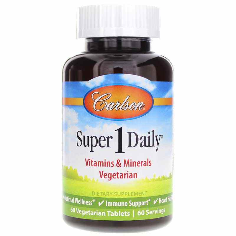 Super 1 Daily, 60 Veg Tablets, by Carlson Labs