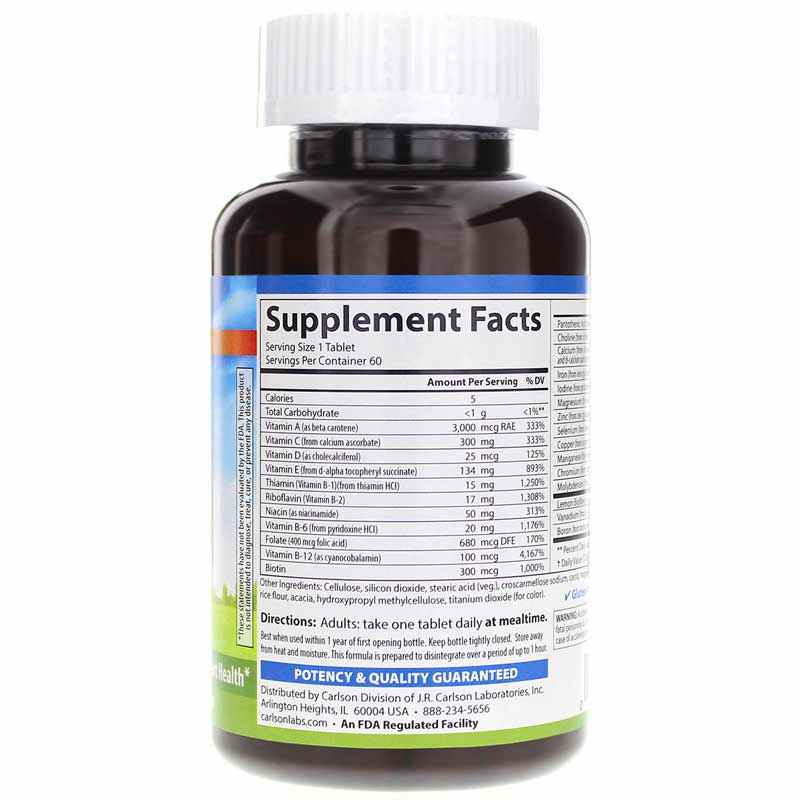 Super 1 Daily, 60 Veg Tablets, by Carlson Labs, image #2