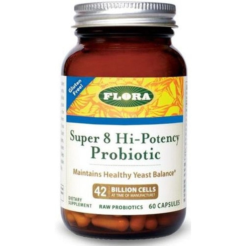 Super 8 Hi-Potency Probiotic 42 Billion Cells, 30 Capsules, by Flora
