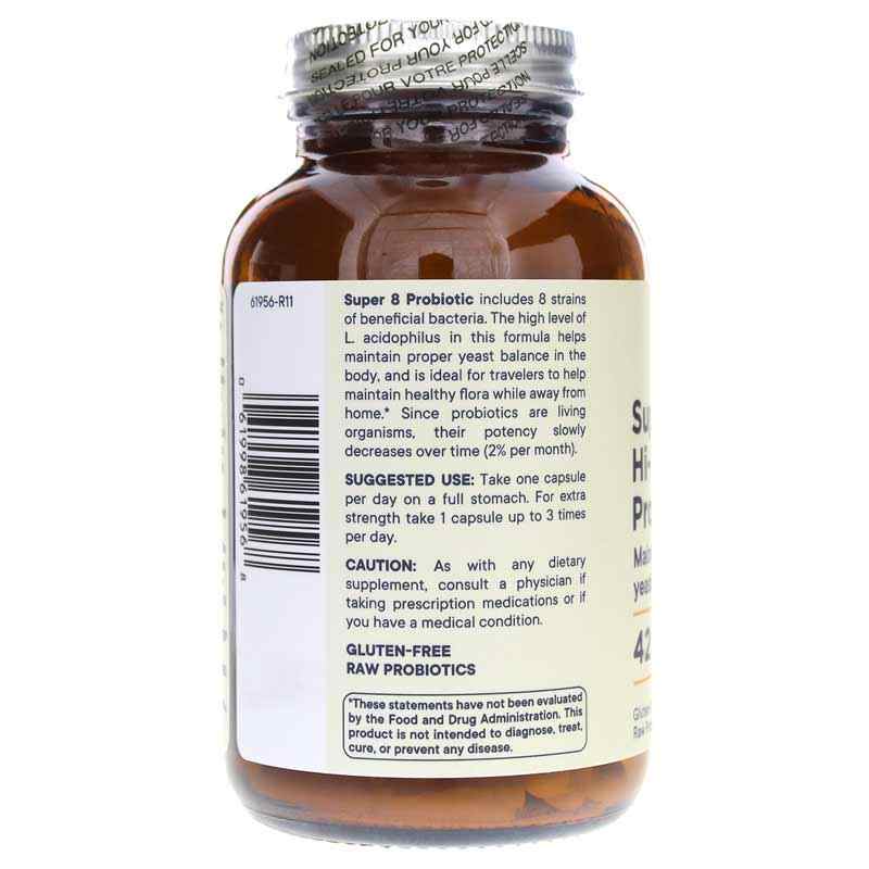 Super 8 Hi-Potency Probiotic 42 Billion Cells, 60 Capsules, by Flora, image #3
