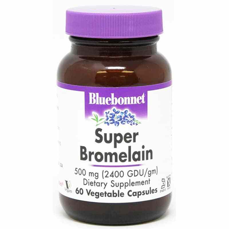 Super Bromelain 500 Mg, 60 Veg Capsules, by Bluebonnet