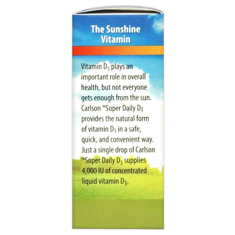 Super Daily D3 4000 IU Vitamin D Liquid, by Carlson Labs, image #4