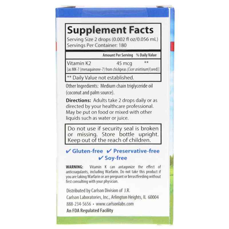 Super Daily K2 45 Mcg, by Carlson Labs, image #3