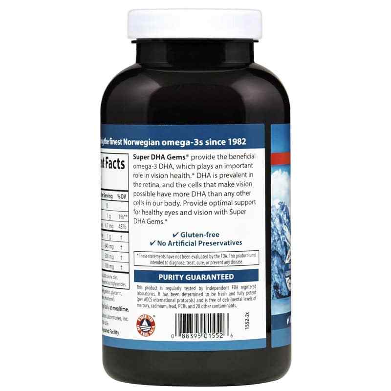 Super DHA Gems 500 Mg, 180 Softgels, by Carlson Labs, image #3