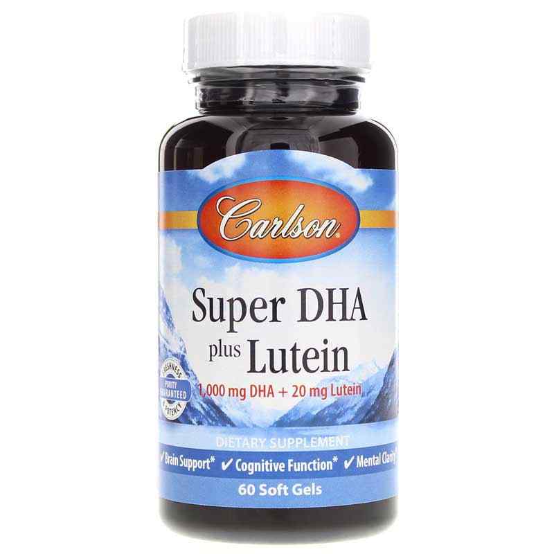 Super DHA plus Lutein, 60 Softgels, by Carlson Labs
