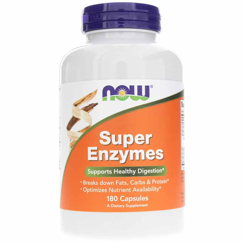 Super Enzymes Capsules, 180 Capsules, by NOW Foods