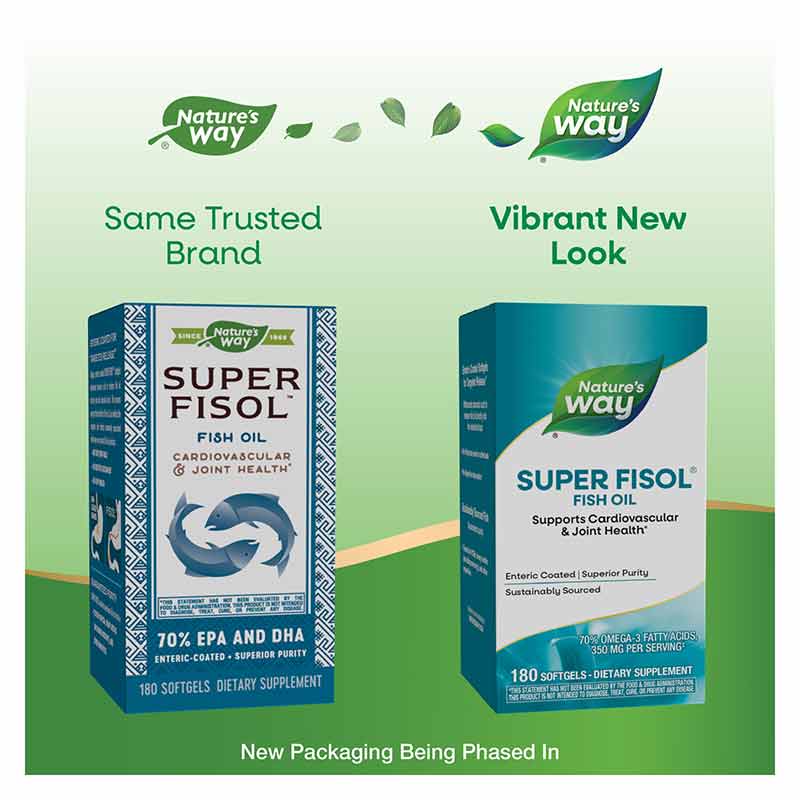 Super Fisol Enteric-Coated Fish Oil, 180 Softgels, by Natures Way, image #3