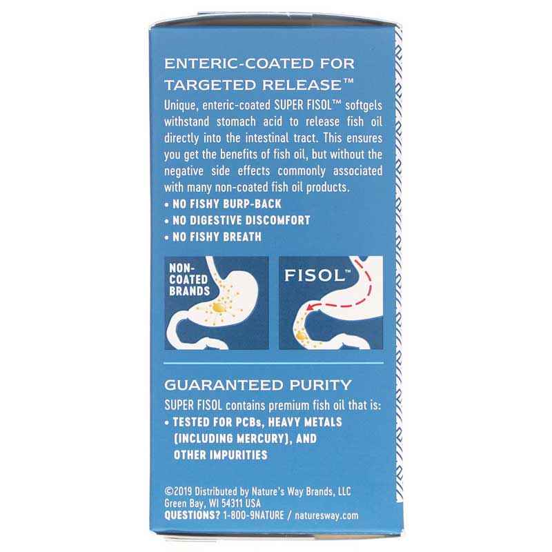 Super Fisol Enteric-Coated Fish Oil, 90 Softgels, by Natures Way, image #4