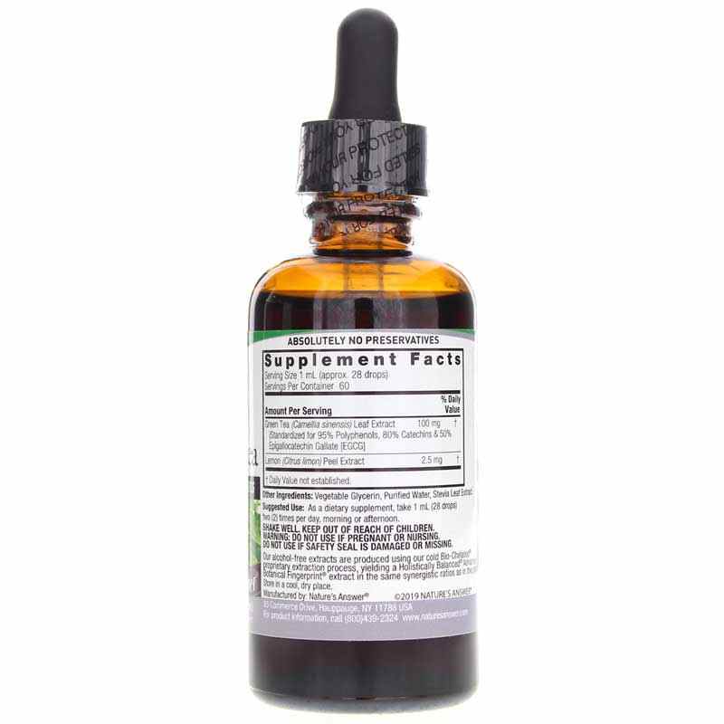 Super Green Tea Extract Alcohol-Free, by Natures Answer, image #2