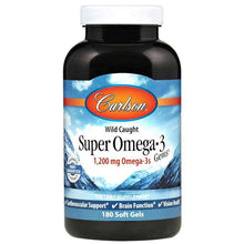 Super Omega-3 Gems 1,200 Mg, 180 Softgels, by Carlson Labs