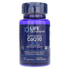 Super Ubiquinol CoQ10 50 Mg with Enhanced Mitochondrial Support, 30 Softgels, by Life Extension