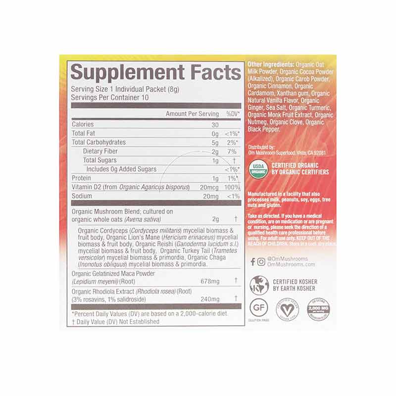Superfood Mushroom Blend Morning Blend, 10 Packets, by Om Mushroom, image #4